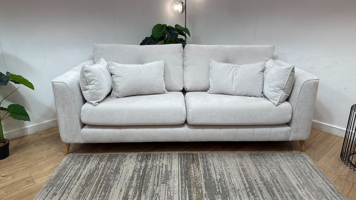 Sofology Remy Fabric 4 Seater in Soft Chenille Natural