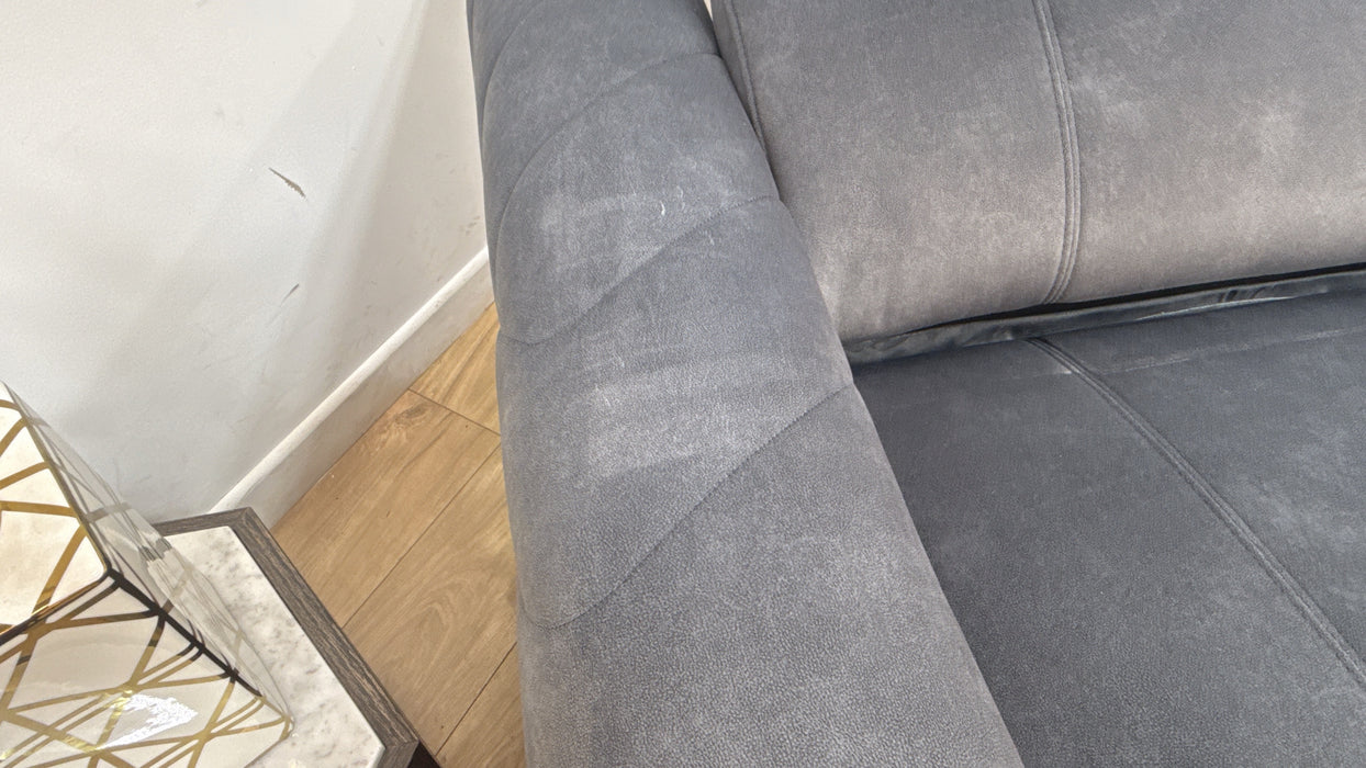 Sofology Allure Fabric 2.5 Seater Power Recliner/Headrest Lumbar Support in Lifestyle Flecked Charcoal