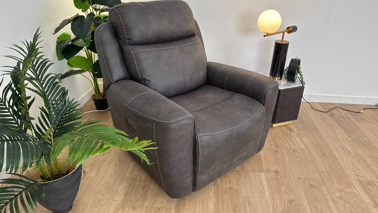 Eiger Fabric Power Recliner + Power Hdrst Chair