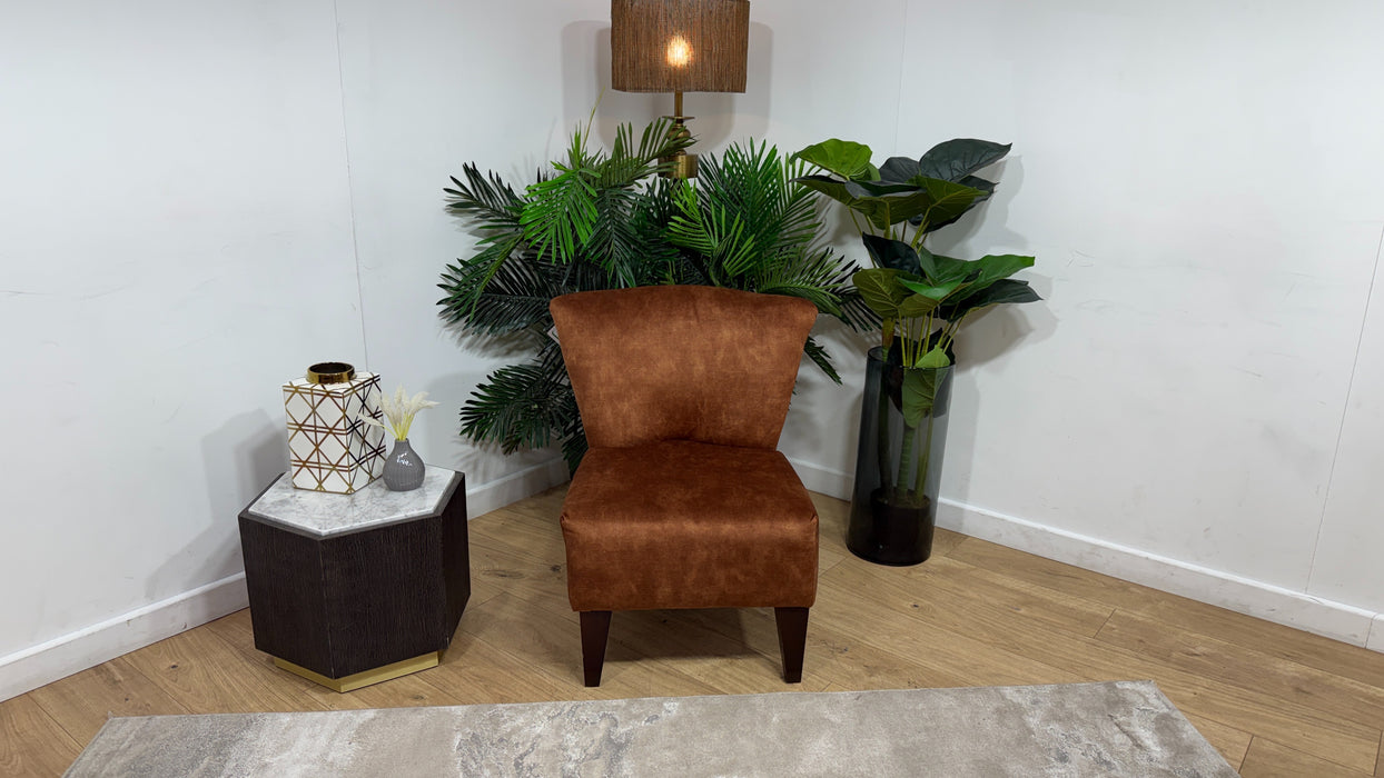 Sofology Bartelli Fabric Accent Chair in Sublime Rust