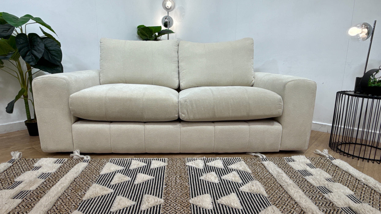 Sofology Soho Fabric 3 Seater No Trim in Micro Boucle Natural