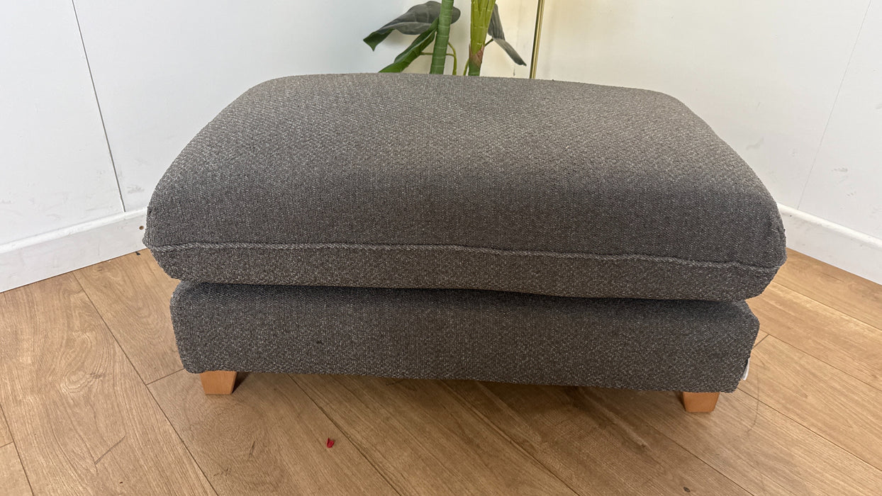 DFS The Hampi Fabric Footstool in Boucle Charcoal