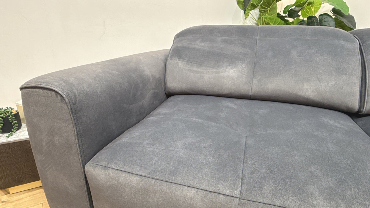 Sofology Riviera Fabric 3 Seater Motion Chaise in Lifestyle Flecked Charcoal