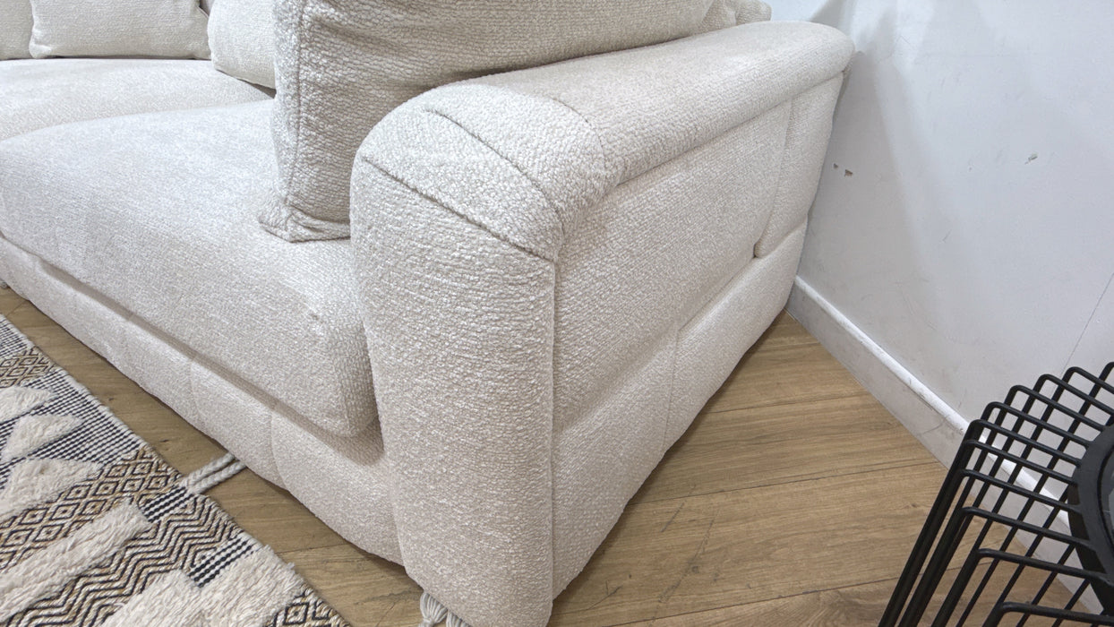 Sofology Westwood Fabric 4 Seater No Trim in Soft Boucle Ecru