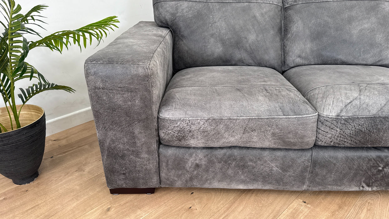 Julius Leather 3 Seater Sofa