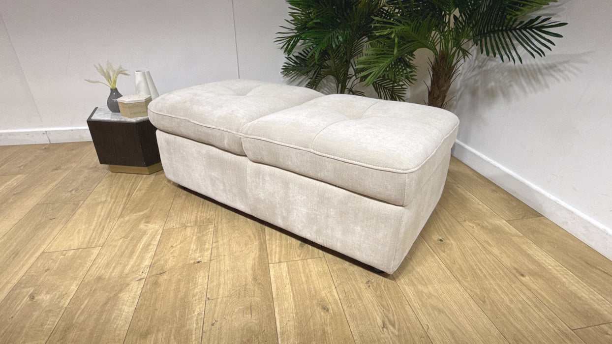 Sofology Riviera Fabric Dual Footstool in Chenille Cotton