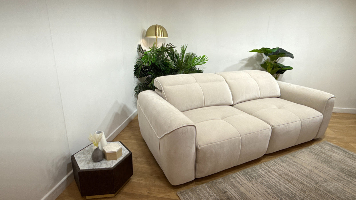 Sofology Riviera Fabric 3 Seater Motion Chaise in Relaxed Chenille Cotton