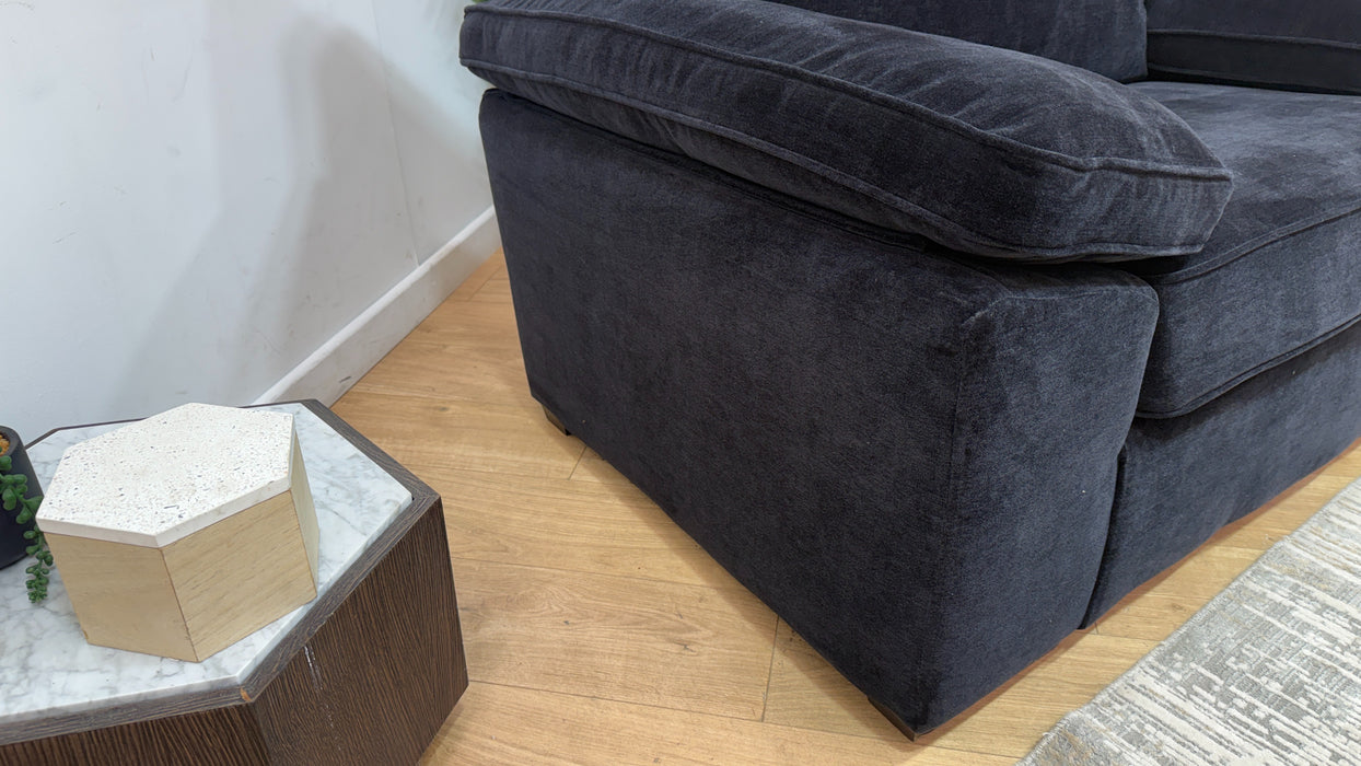 Sofology Brixton Fabric Loveseat in Soft Chenille Ebony Mix