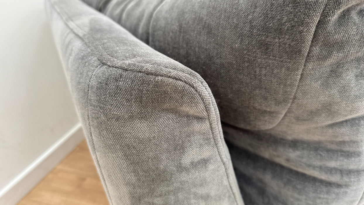 Sofology Cocoon Fabric 2 Seater Relaxed Chenille Charcoal