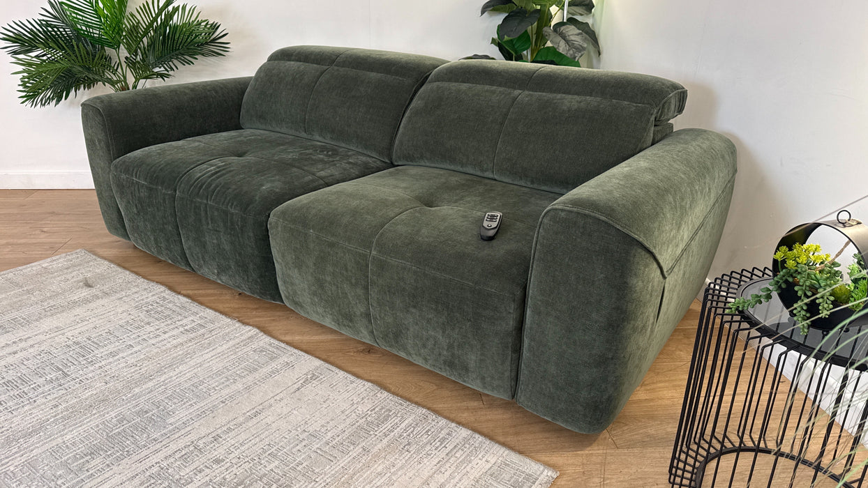 Sofology The Riviera Fabric 3 Seater Motion Chaise in Relaxed Chenille Pine