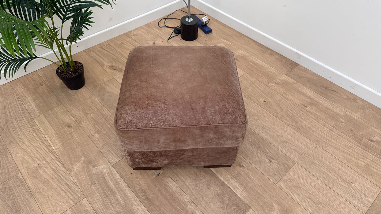 Santino Footstool - Leather - Apollo Espresso