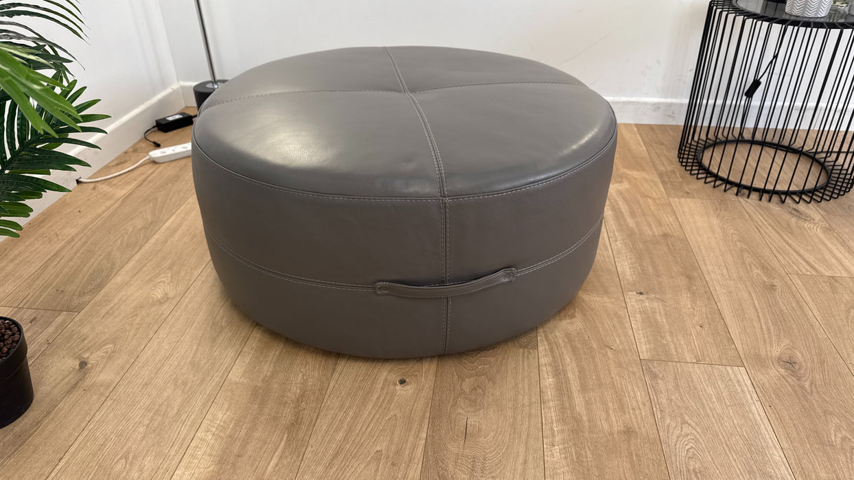 Lucca - Leather Footstool  -