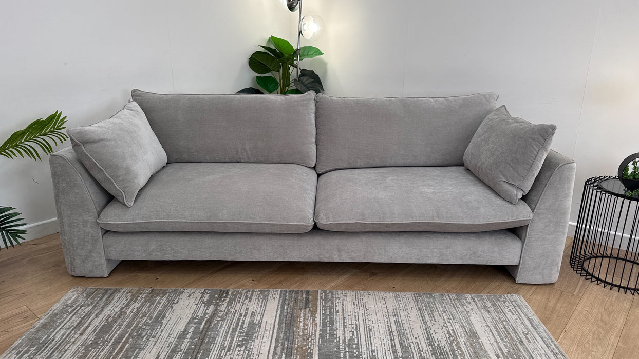 Sofology The Ziggy 4 Seater in Textured Chenille Fabric in Grey