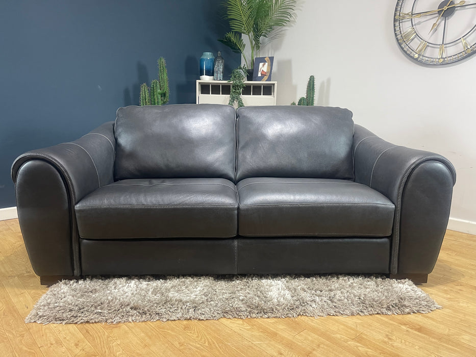 Galleria 2.5 Seater Sofa Apollo Grey Leather (WA2)