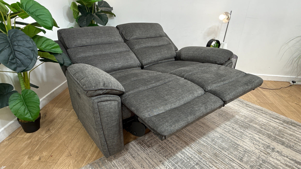 DFS Lawson 2 Seater Fabric Recliner in Grey