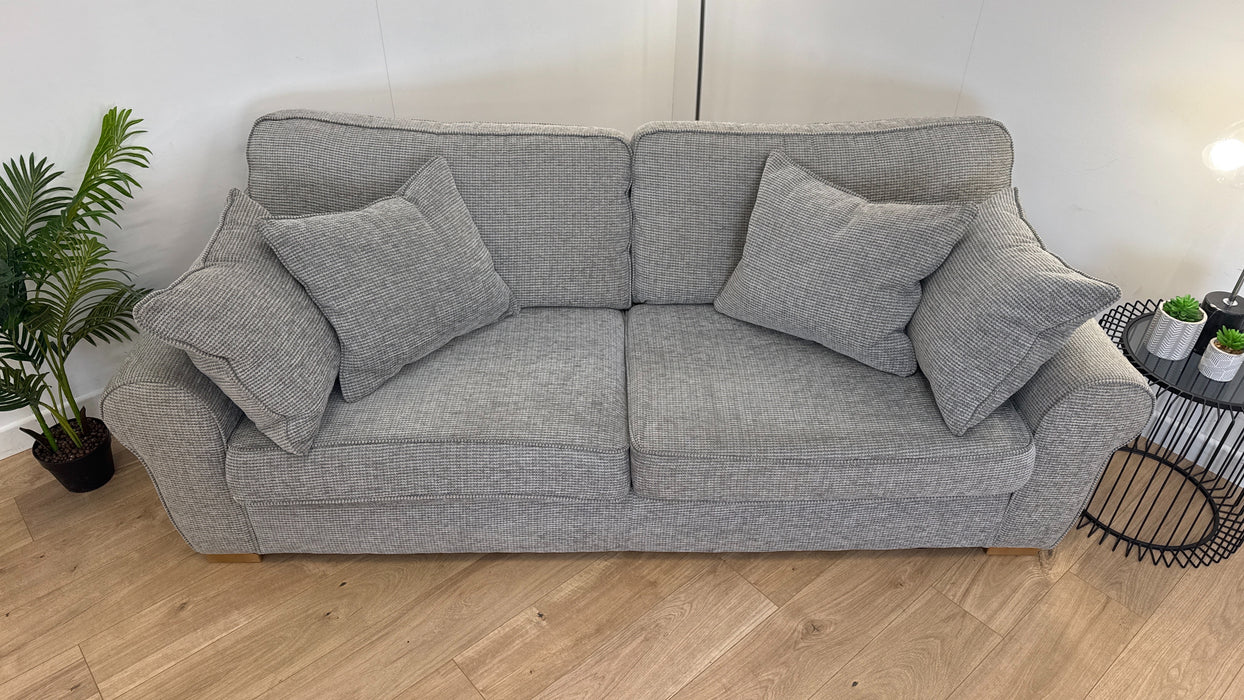 Nimbus 3 Seater - Fabric Sofa - Padstow Grey/ Coral Mix