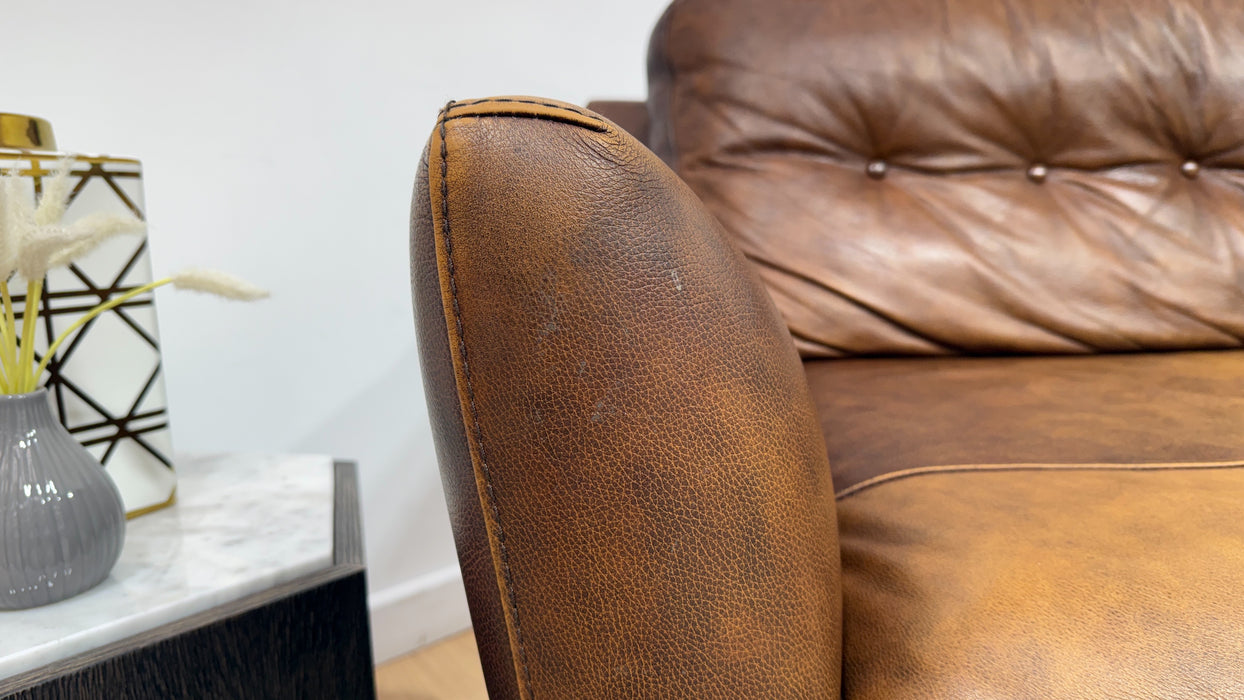 Sofology Cordelia Leather 3 Seater in Virginia Whiskey