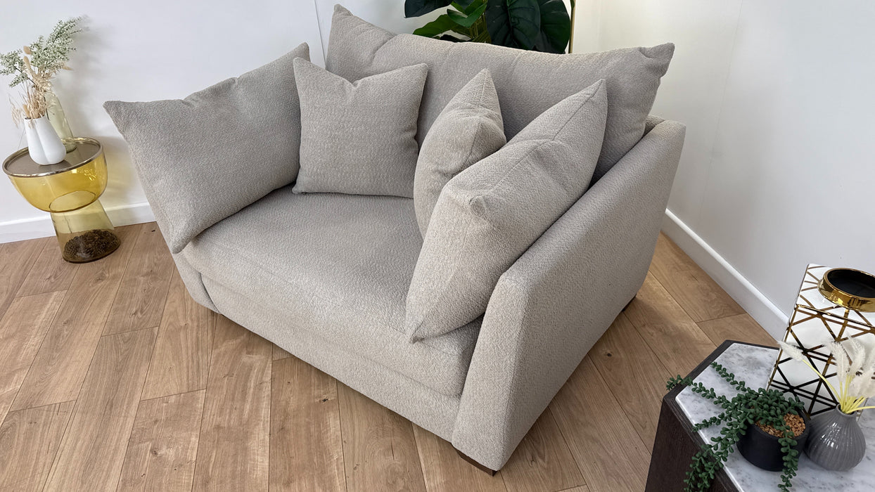 Sofology Tallulah Fabric Loveseat in Cosy Boucle Pebble