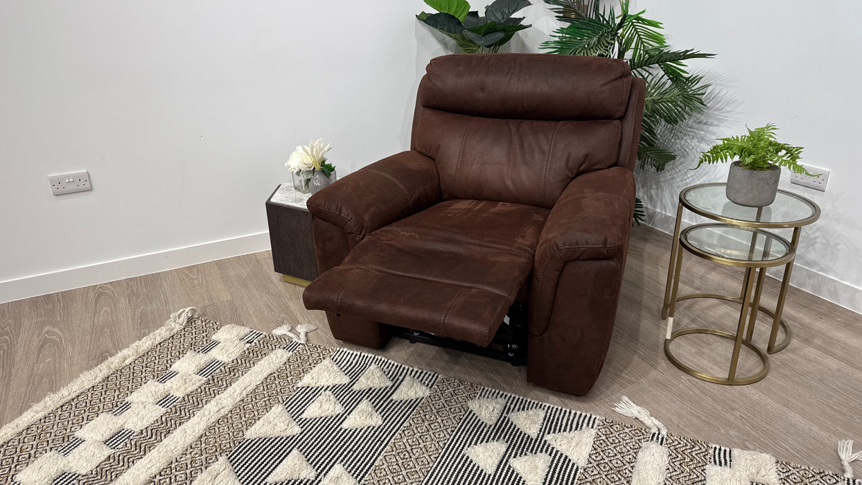 DFS Ronan Power Recliner Lift and Rise Chair In Walnut