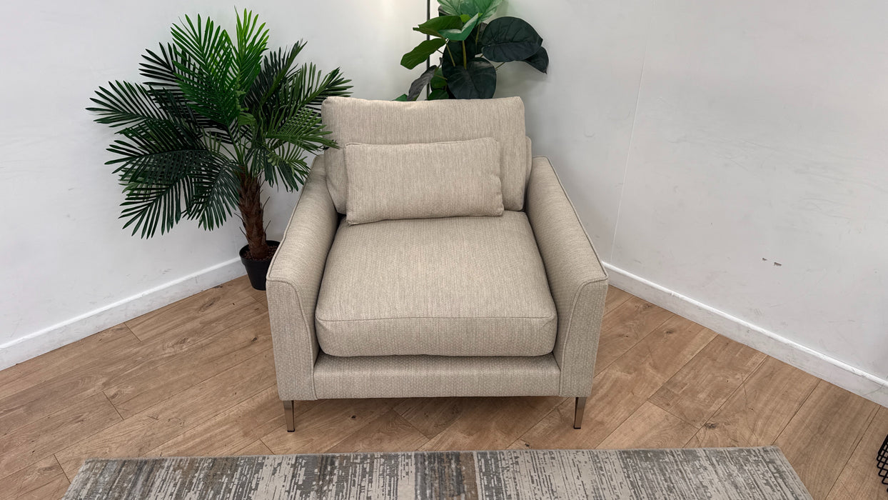 Sofology Hyde Park Fabric Chair in Global Oatmeal