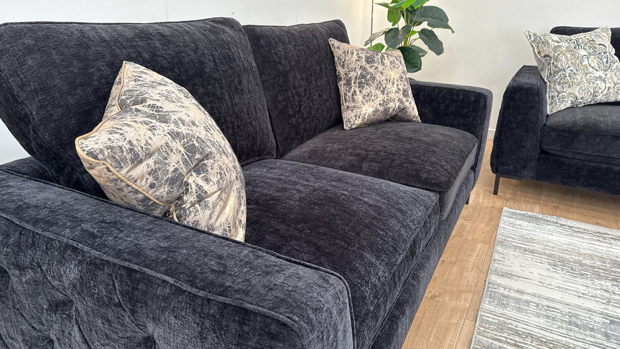 Rococo 3 Seater Fabric Sofa + Loveseat Bundle