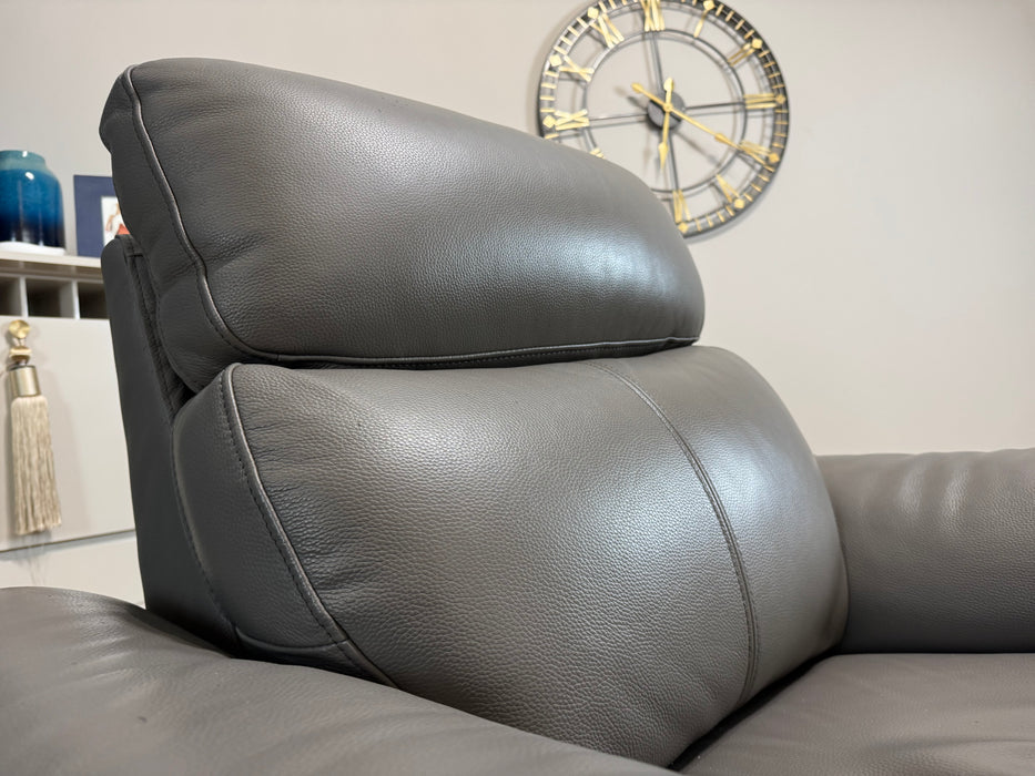 The Arlo Leather Chair - Trusty Embossed Elephant - Power Headrest Power Recliner (WA2)