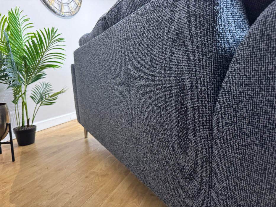 The Hackney Fabric 2 Seater - Mini Boucle Anthracite - Memory Foam Seats (WA2)