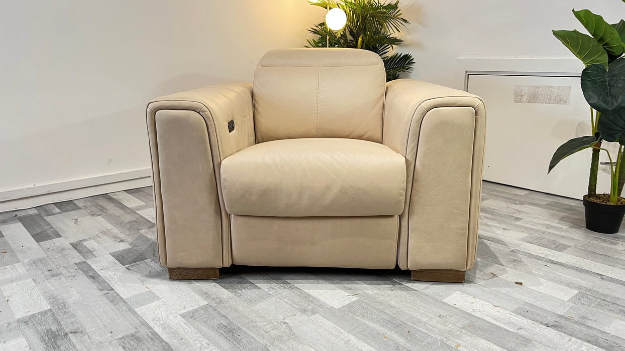 Mason 1 Seater - Fabric Power Reclining Chair - Fawn