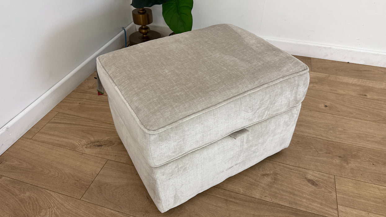 Sofology Mayfair Fabric Storage Footstool in Luxury Chenille Mist