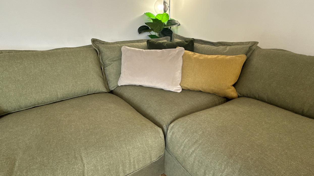 Sofology Gaia Fabric 3 Corner 1.5 Terminal in Buckingham Olive