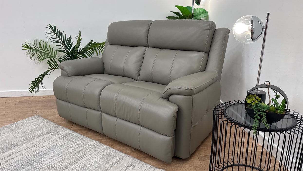 Sofology Gracie Leather 2 Seater in Trusty Sheen New Club Grey