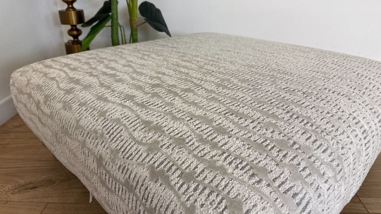 Sofology Highgrove Fabric Designer Footstool in Textured Pebble