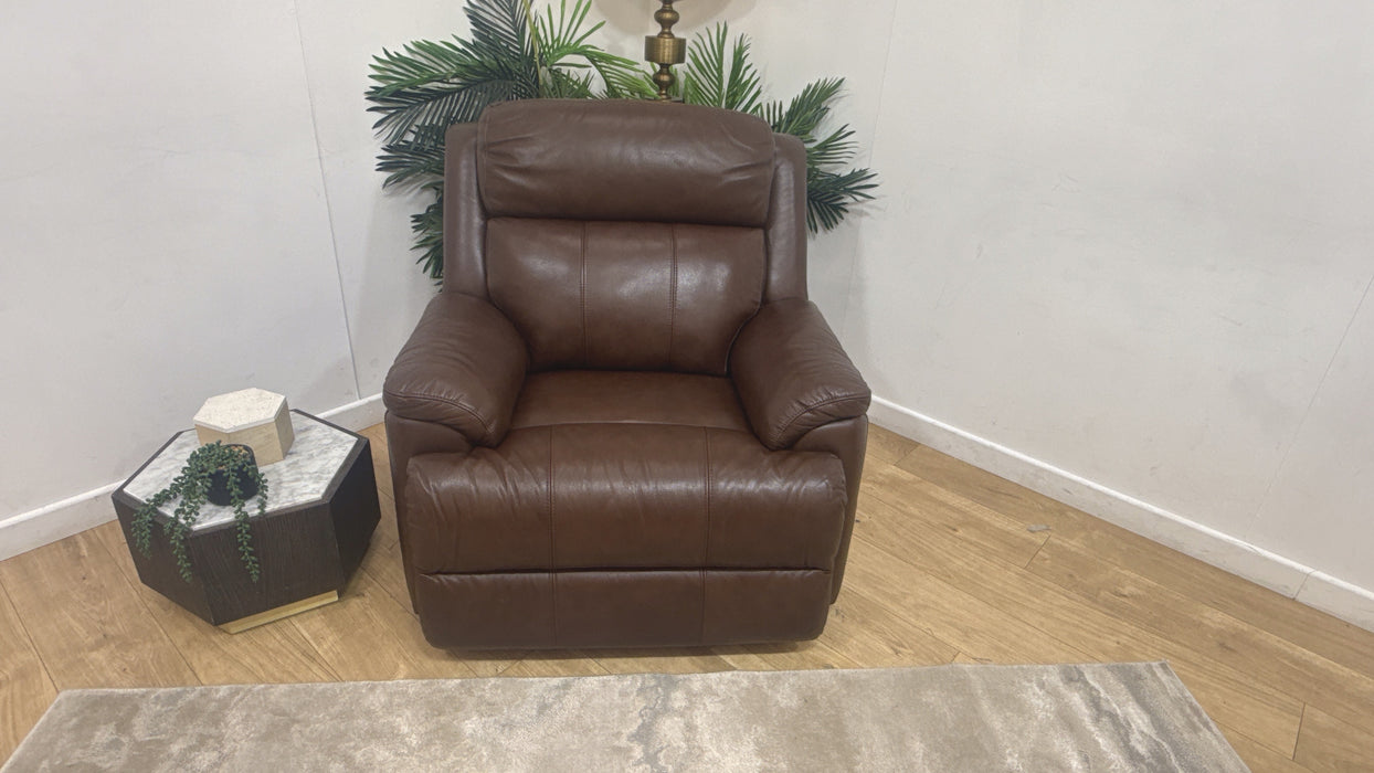 Sofology Gracie Chair in Trust Sheen Leather Chocolate