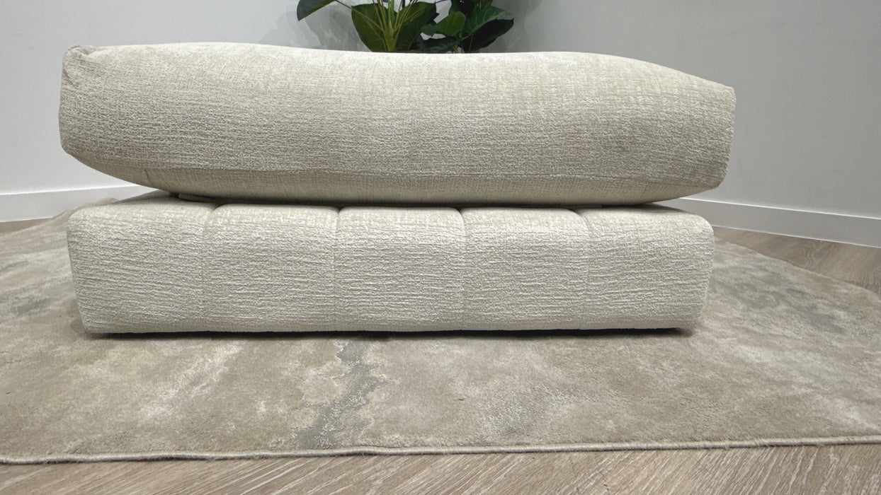 Sofology Westwood Fabric Footstool in Teddy Chenille Mist