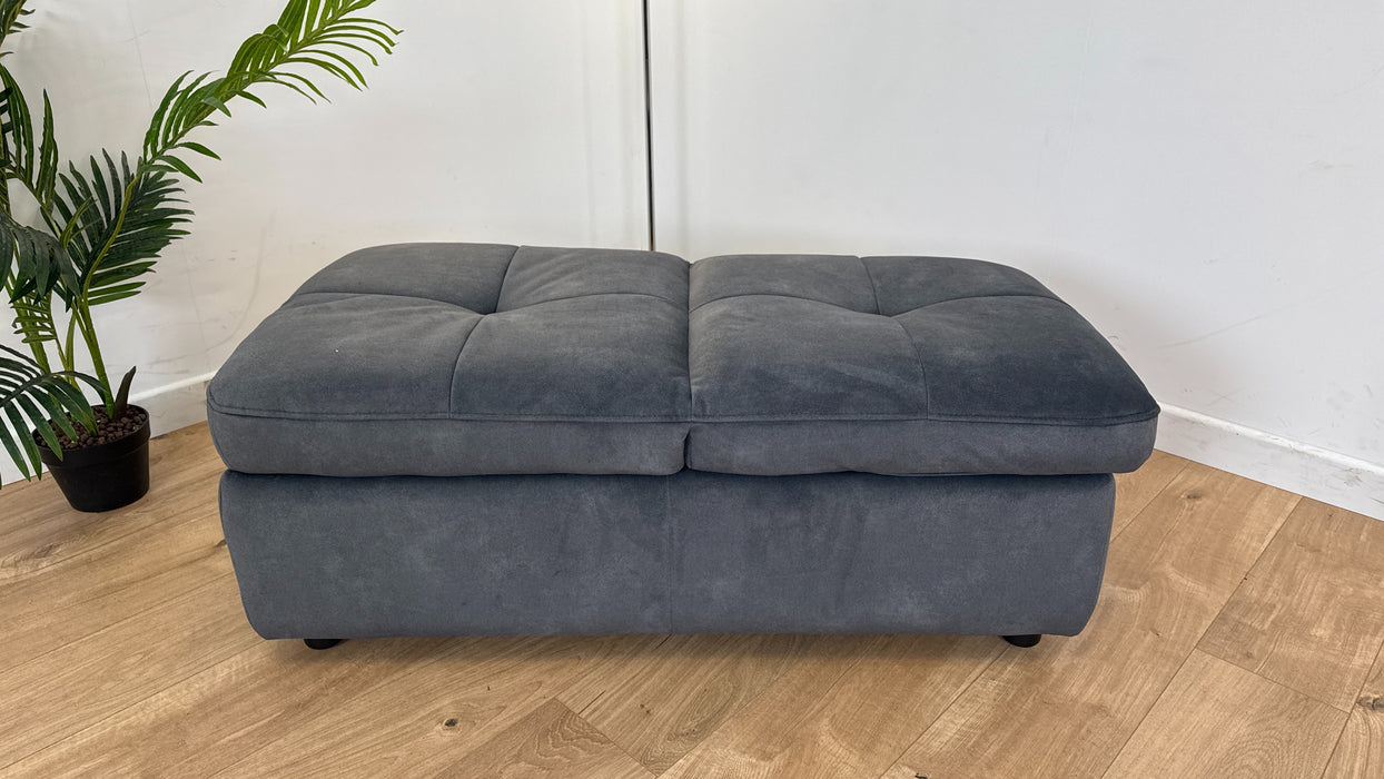 Marvella Footstool - Fabric Footstool  - Charcoal