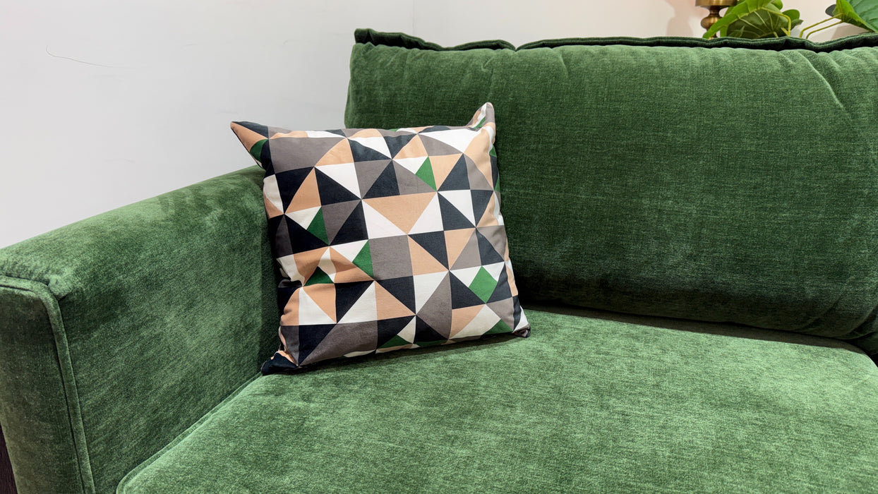 Sofology Piazza Fabric 4 Seater Split Full Back in Aston Chenille Moss/Vento Clay/Rico Olive Mix