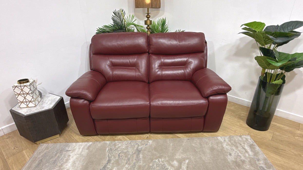 DFS Foster Leather 2 Seater Power Recliner