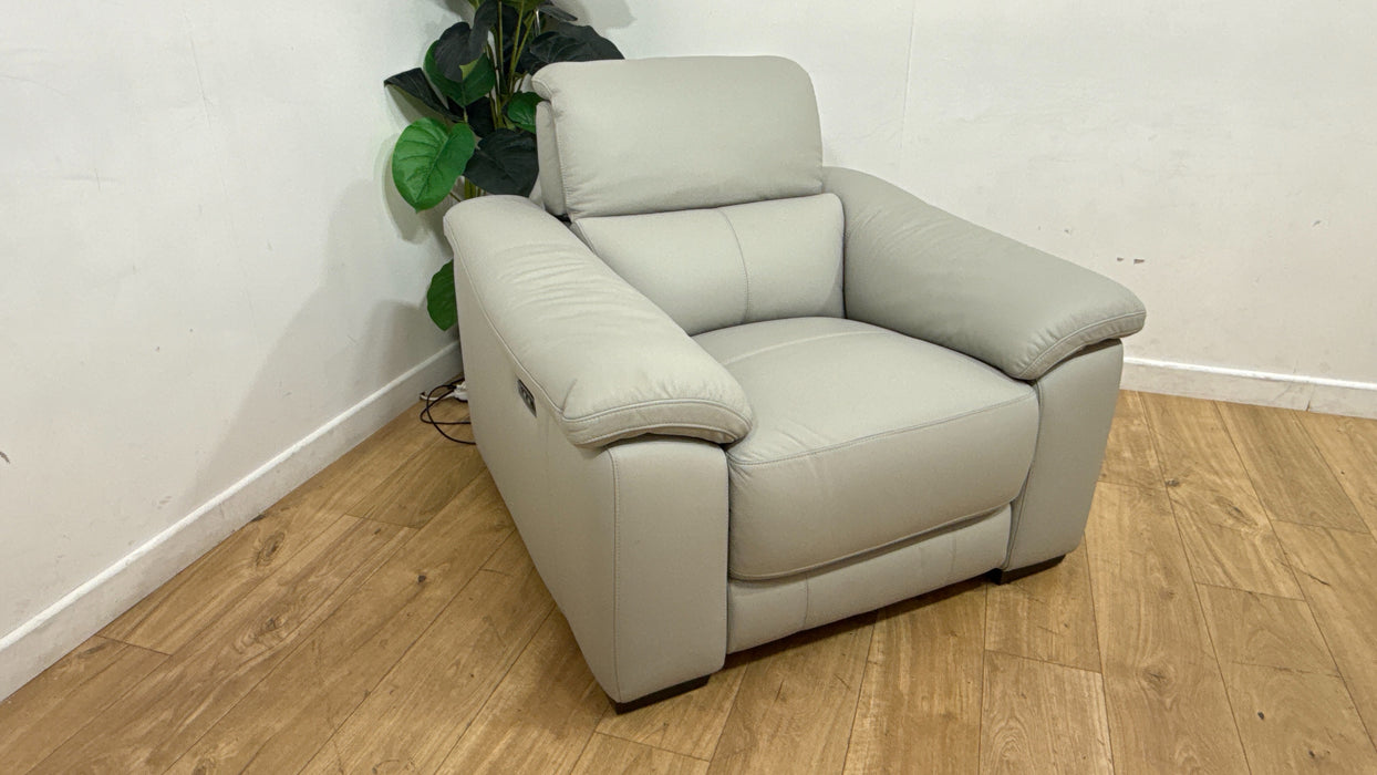 Sofology Elevate Chair Power Recliner/Headret in Light Grey