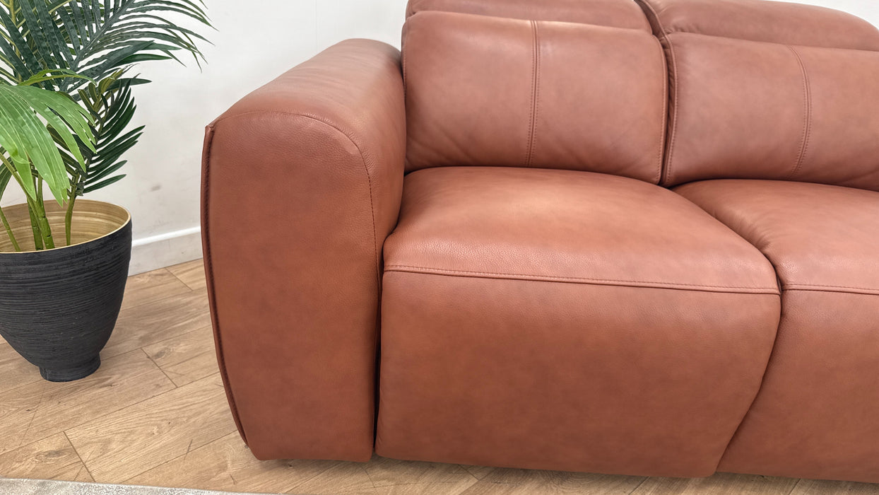 Sofology Bohemia Leather 2 Seater In Cognac