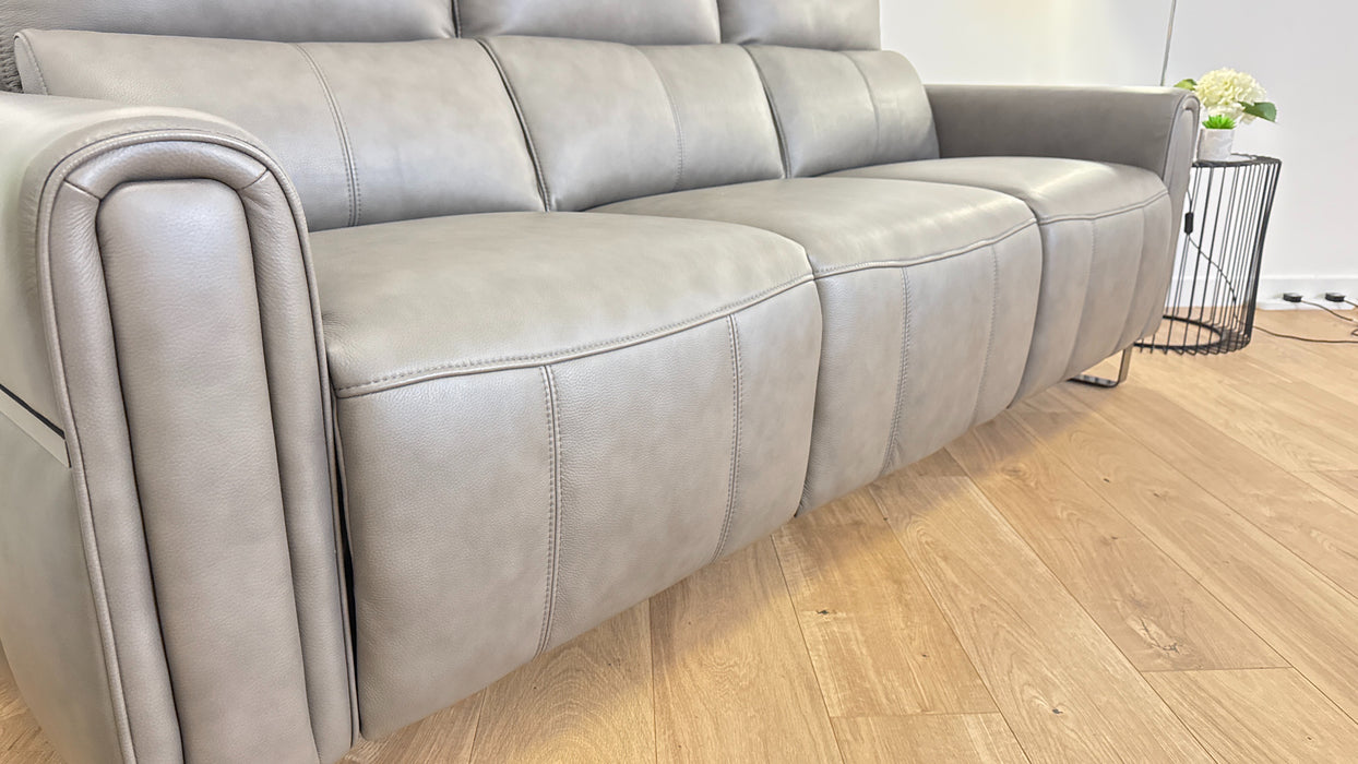 The Ravello 3 Seater - Trusty Embossed Leather Grey