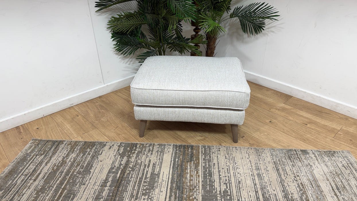Sofology Canterbury Fabric Combi Footstool in Natural