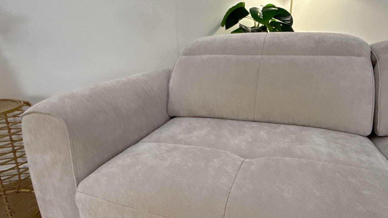 Sofology The Riviera Fabric 3 Seater Motion Chaise in Relaxed Chenille Cotton