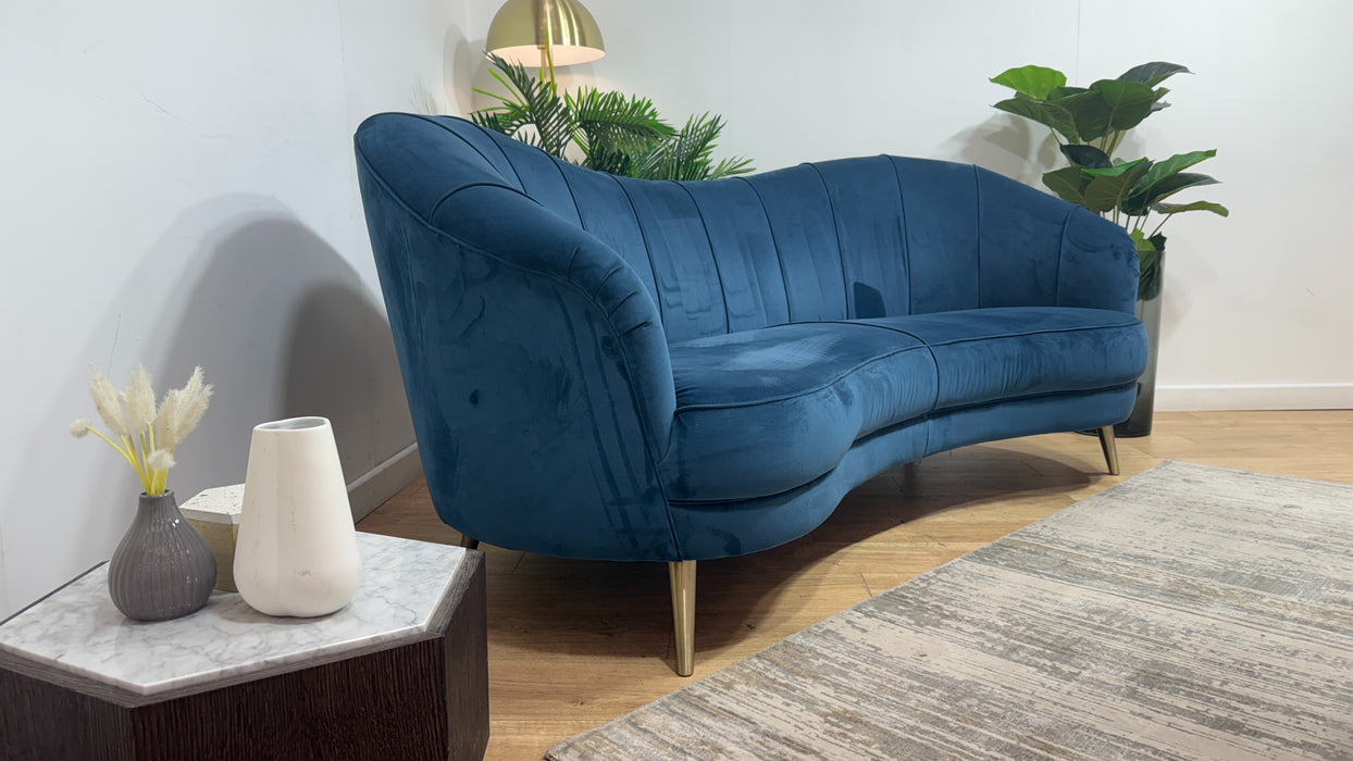 Sofology Perle 3 Seater in Plush Teal
