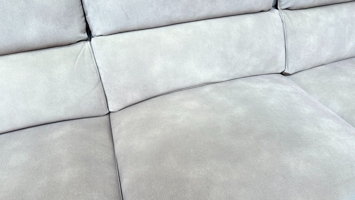 Sofology Illinois Fabric 2 Corner 1 Power Recliner/Headrest in Lifestyle Mottled Latte