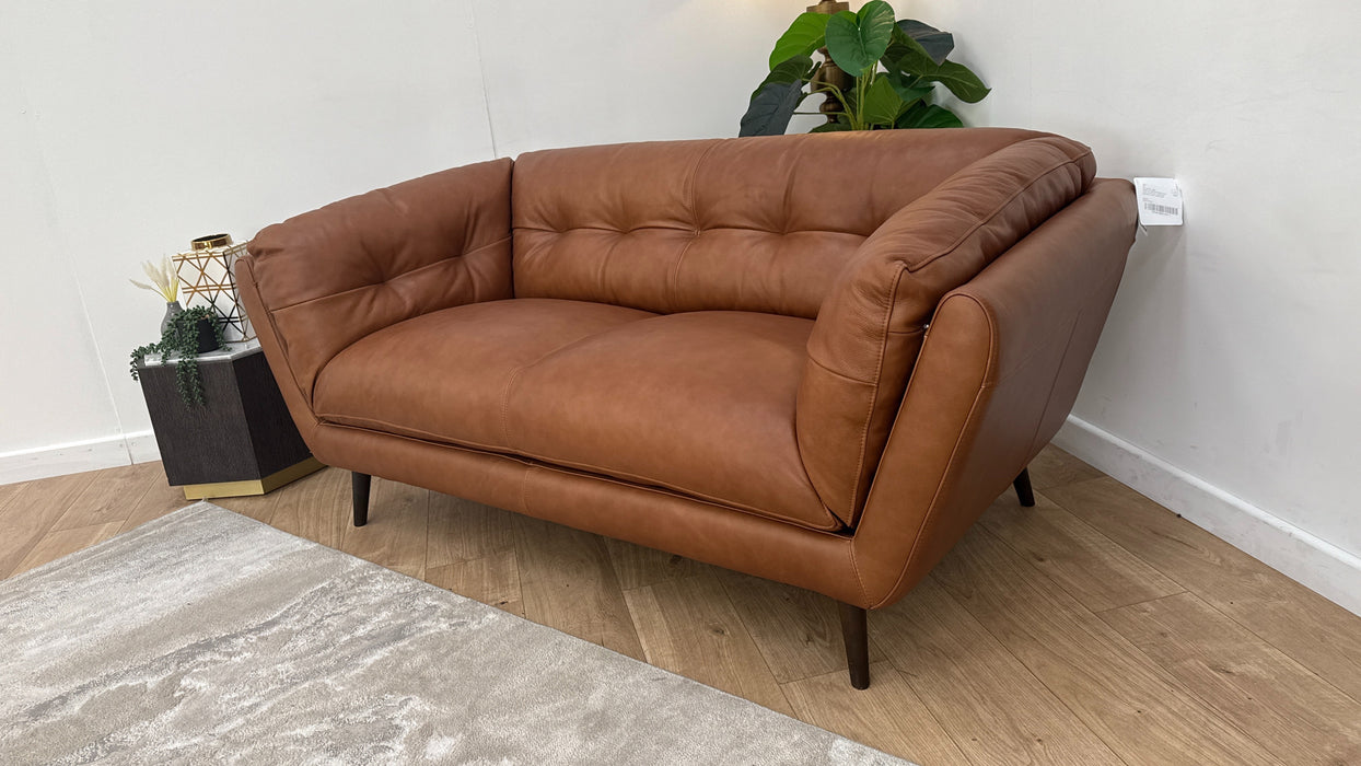 Sofology Hygge Leather 2 Seater in Relaxed Soft Tan