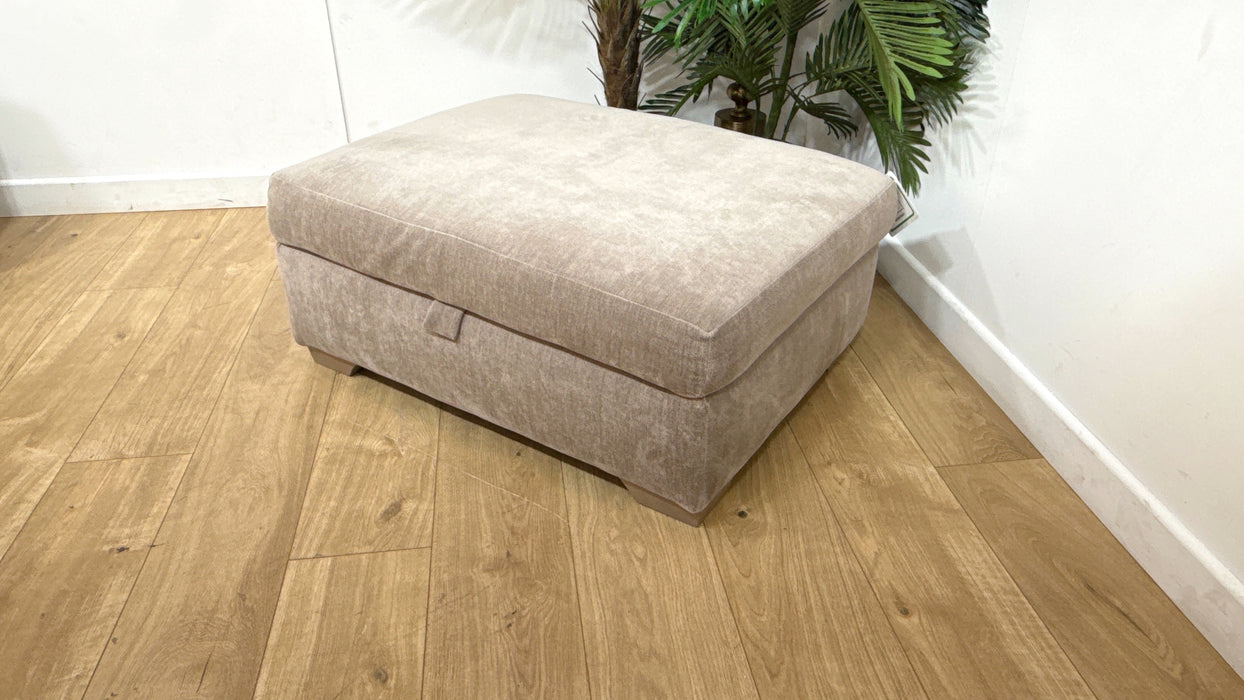 Sofology Tallulah Fabric Storage Footstool in Soft Chenille Wicker