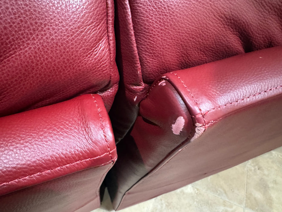 Gracy 4 Seater Split Cranberry Leather (WA2)