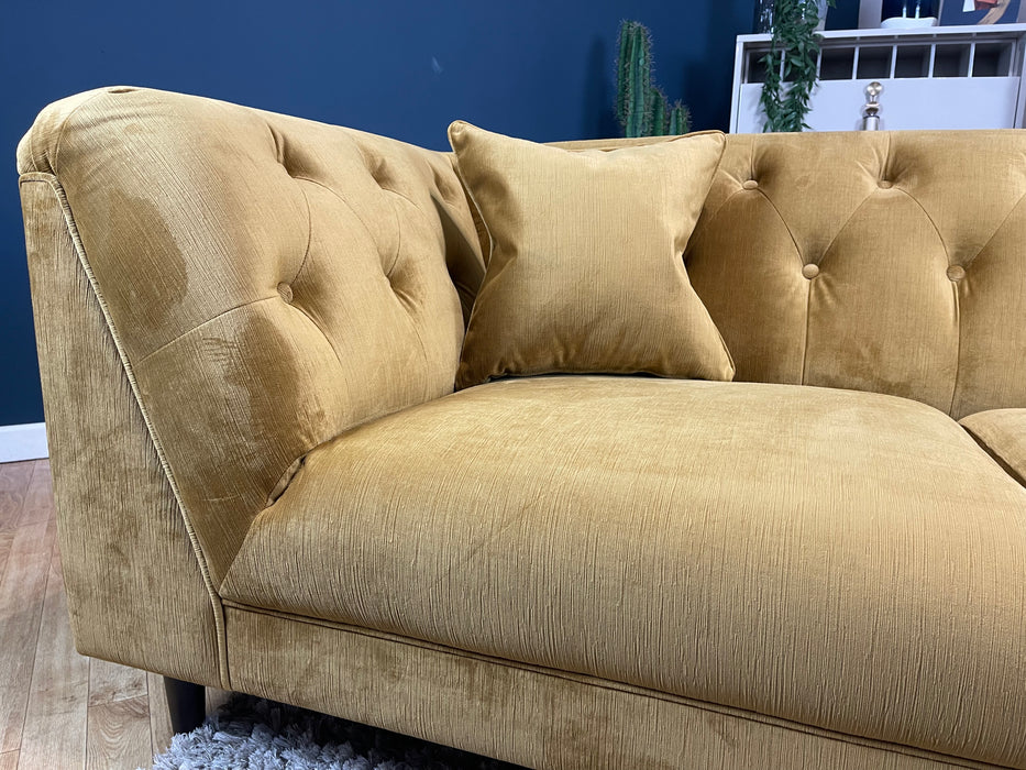 Bridgerton 3 Seater - Vader Gold Fabric All Over (WA2)