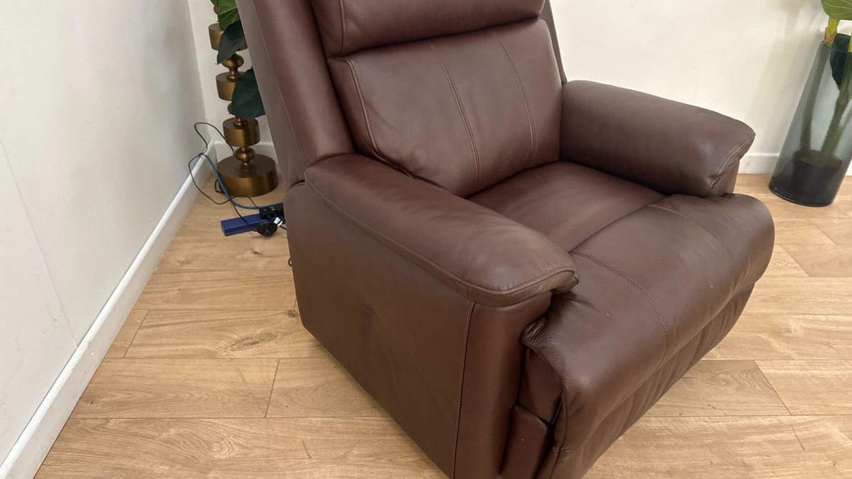 Sofology Gracie Leather Chair in Expresso