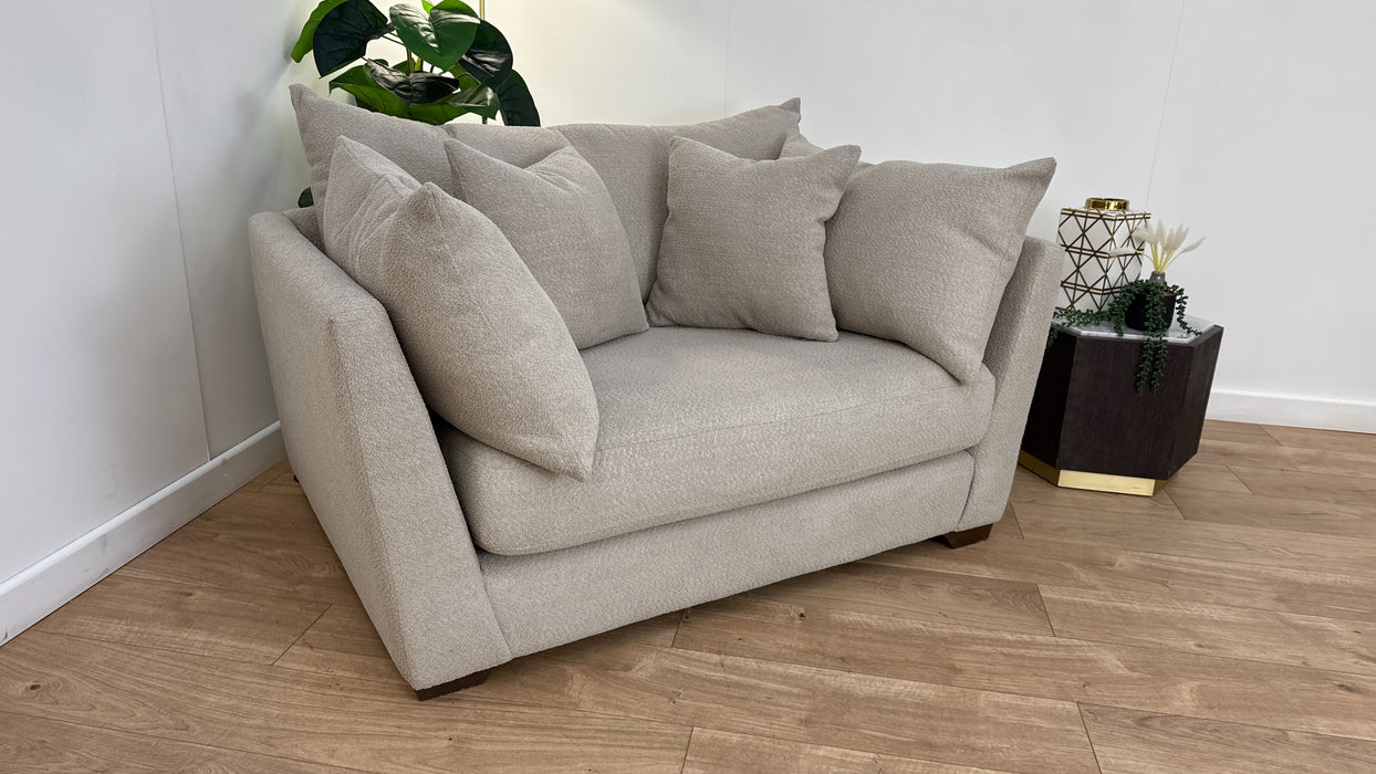 Sofology Tallulah Fabric Loveseat in Cosy Boucle Pebble